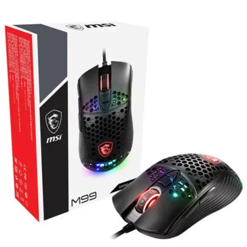 MSI Gaming Mouse_M99 Pro Boxl Sensor 3,200 DPI 12 RGB Modes 5 Customizable Buttons Comfortably Ergonomic Design (for Promo only)