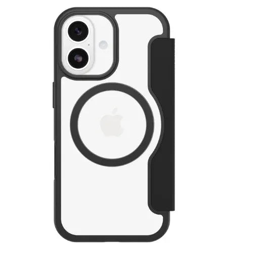 OtterBox React Folio MagSafe Apple iPhone 17 (6.3') Case Black Crystal (Clear/Black) - (77-98586), DROP+ Military Standard, 7 Years Warranty