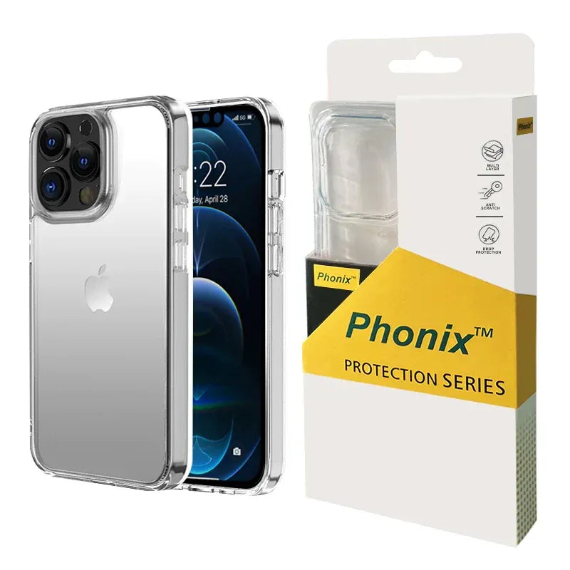 Phonix Apple iPhone 12 Pro Max (6.7') Clear Rock Shockproof Case - Ultra-thin, Lightweight, Non-slip, Crystal Clear, Strong & Durable, 10 Years Warran