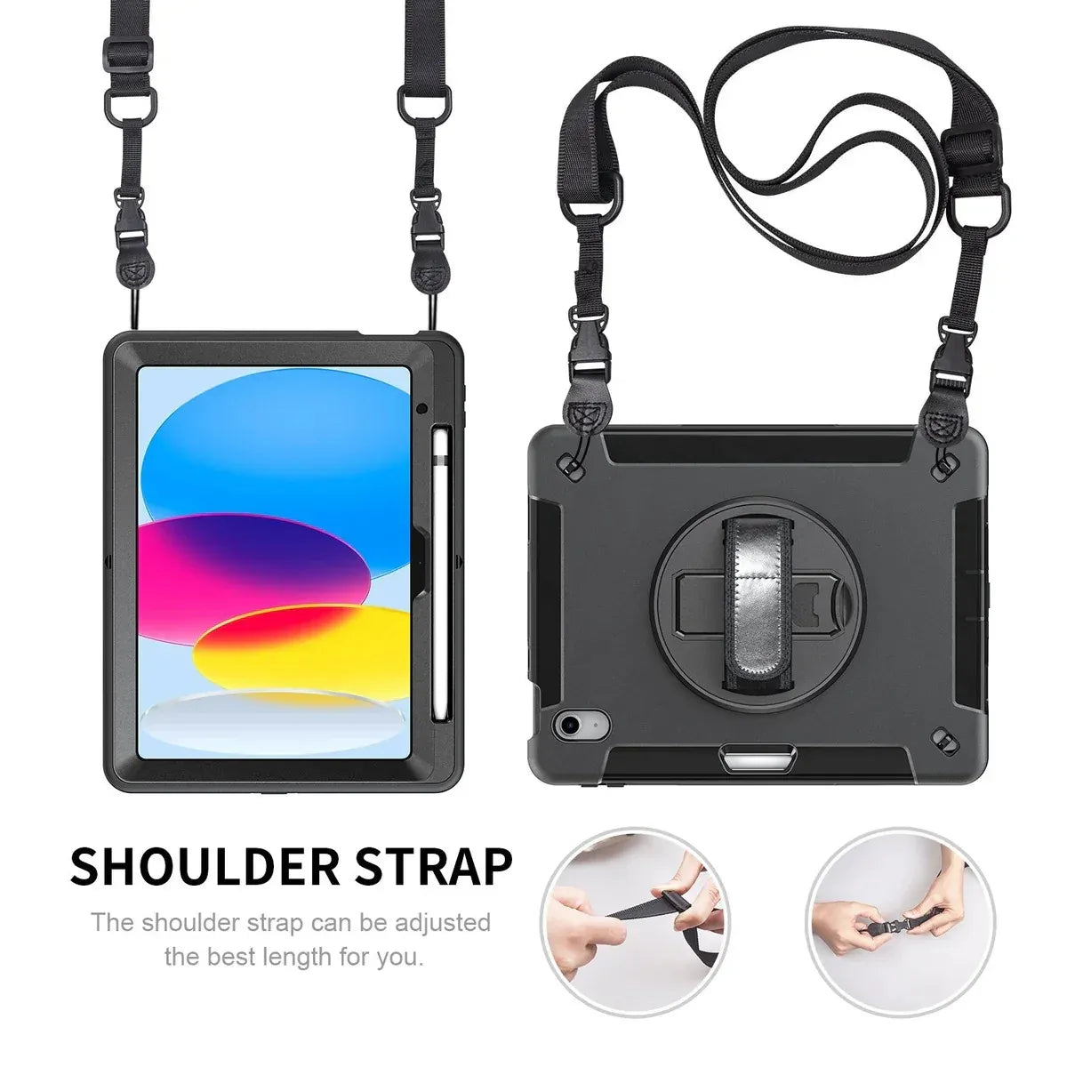 USP Rugged Case Shoulder Strap Black - 3 Years Warranty