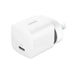 Belkin BoostCharge 25W USB-C PD 3.1 Cubic Wall Charger - White (WCA012auWH), Portable & Powerful, Apple, MFI-Certified, CEW $2500, 2 Years Warranty
