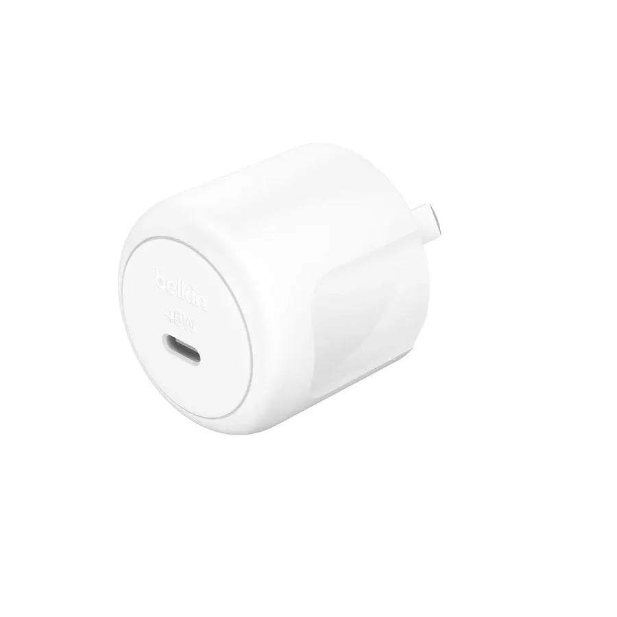 Belkin BoostCharge Compact 45W USB-C (PD 3.1) Wall Charger - White (WCA013auWH), Compact & Travel-Ready, CEW $2500, 2 Years Warranty