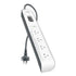 Belkin SurgeMaster 4-Outlet Surge Protection Strip - White/Grey (BSV400au2M), 2M Power Cord, 525 Joules Protection, CEW $20,000, 2 Years Warranty