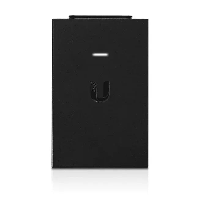 Ubiquiti POE Injector, 24V DC, 30W, Gigabit Ethernet, Black, Surge and Clamping Protection, Maximum Surge Discharge