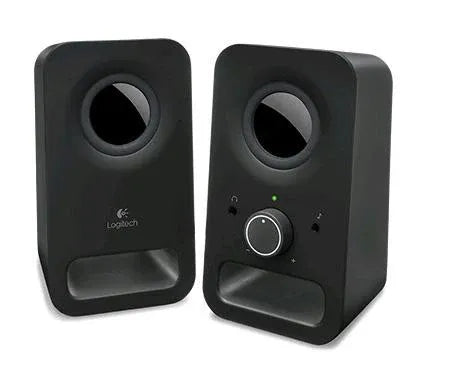 Logitech Z150 2.0 Stereo Speakers 6W Compact Size Easily Access to Power & Volume Control Headphone & Auxiliary Jack for TV PC Smartphone Tablet