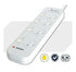 Sansai 4 Way Powerboard 4 Outlet 10A 240V Individually Switched 2 extra spaced sockets 1M Length