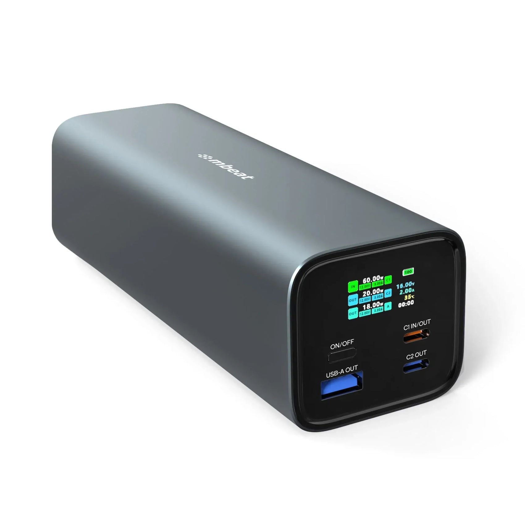 mbeat® Gorilla Power 27000mAh USB-C PD 140W Power Bank for Laptop/Tablet/Smartphone Turbocharged Charging Product Weight: 600g