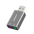 mbeat® Elite USB to 3.5mm Audio and Microphone Adapter - Add Headphone Audio Jack to USB-A Computers, Laptops, Notebooks - Space Grey