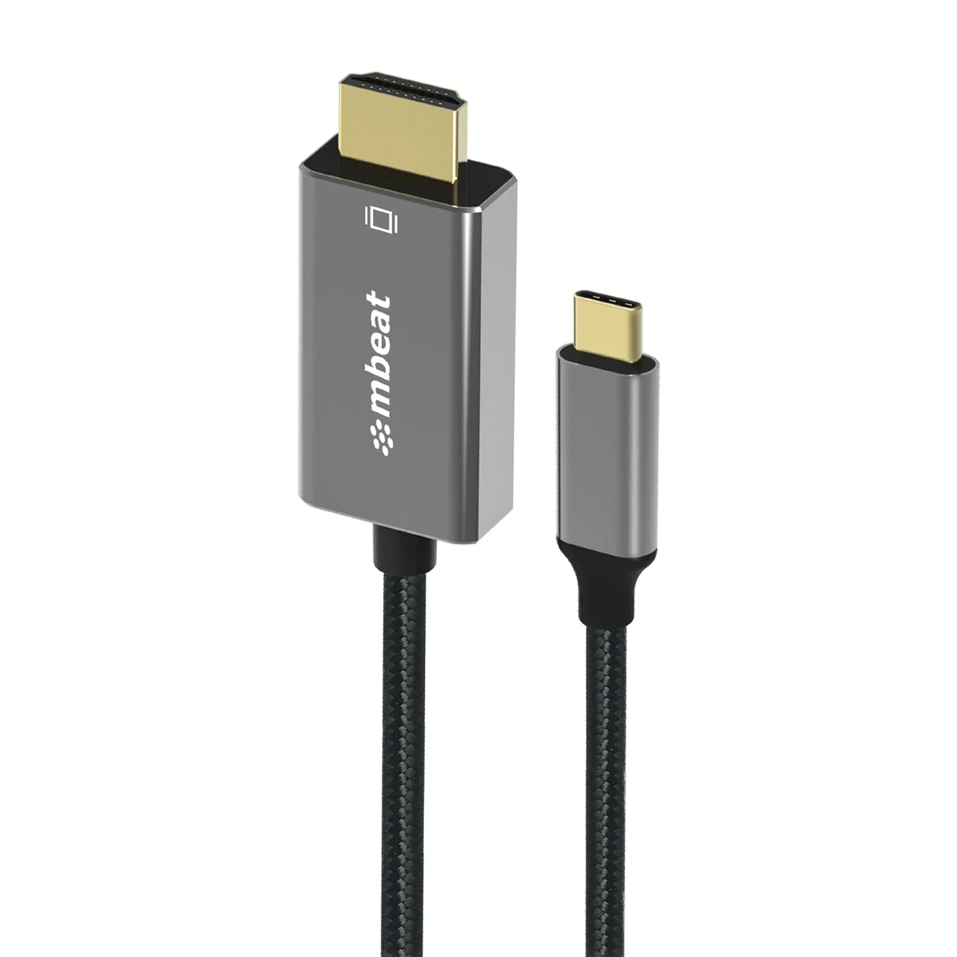 mbeat® Tough Link 1.8m 4K USB-C to HDMI Cable - Extend USB-C Laptop, Tablet or Smartphone Video to HDMI Monitor, Projector, HDTV, 4K@60Hz(3840×2160)