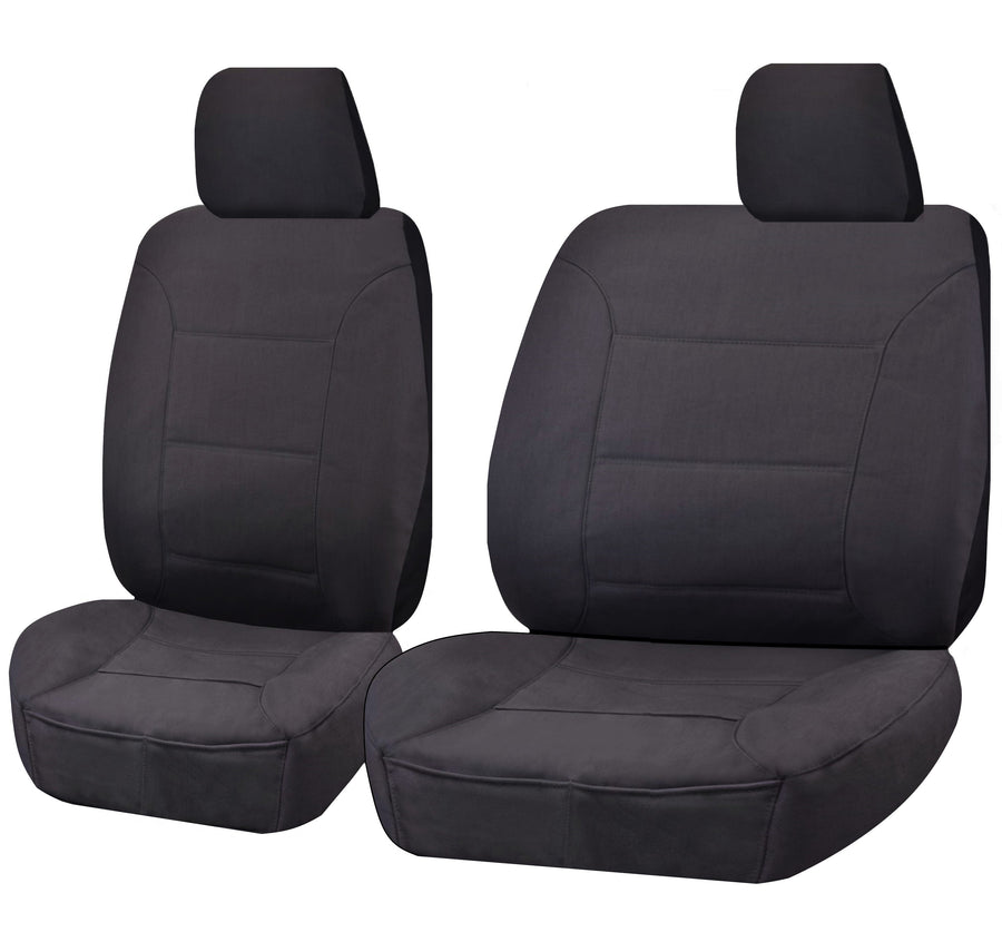 Seat Covers for MITSUBISHI TRITON ML-MN SERIES 06/ 2006 ? 2015 SINGLE CAB CHASSIS FRONT BUCKET + _ BENCH CHARCOAL ALL TE