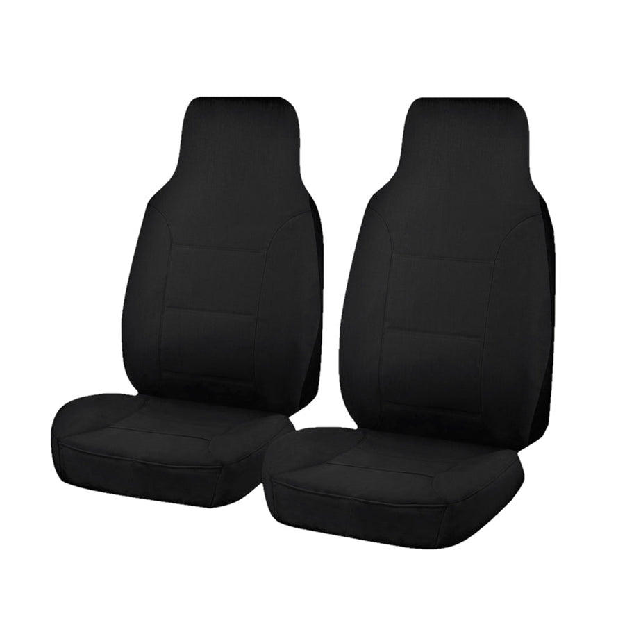 Seat Covers for TOYOTA HILUX SR GUN123R / GUN126R SERIES 08/2015 - ON SINGLE CAB CHASSIS FRONT 2 X HIGH BUCKETS BLACK CH