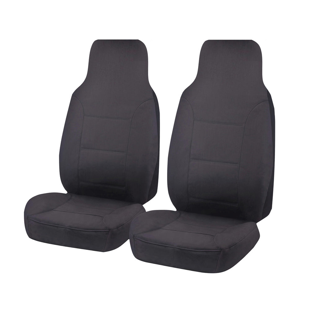 Seat Covers for TOYOTA HILUX SR GUN123R / GUN126R SERIES 08/2015 - ON SINGLE CAB CHASSIS FRONT 2 X HIGH BUCKETS CHARCOAL