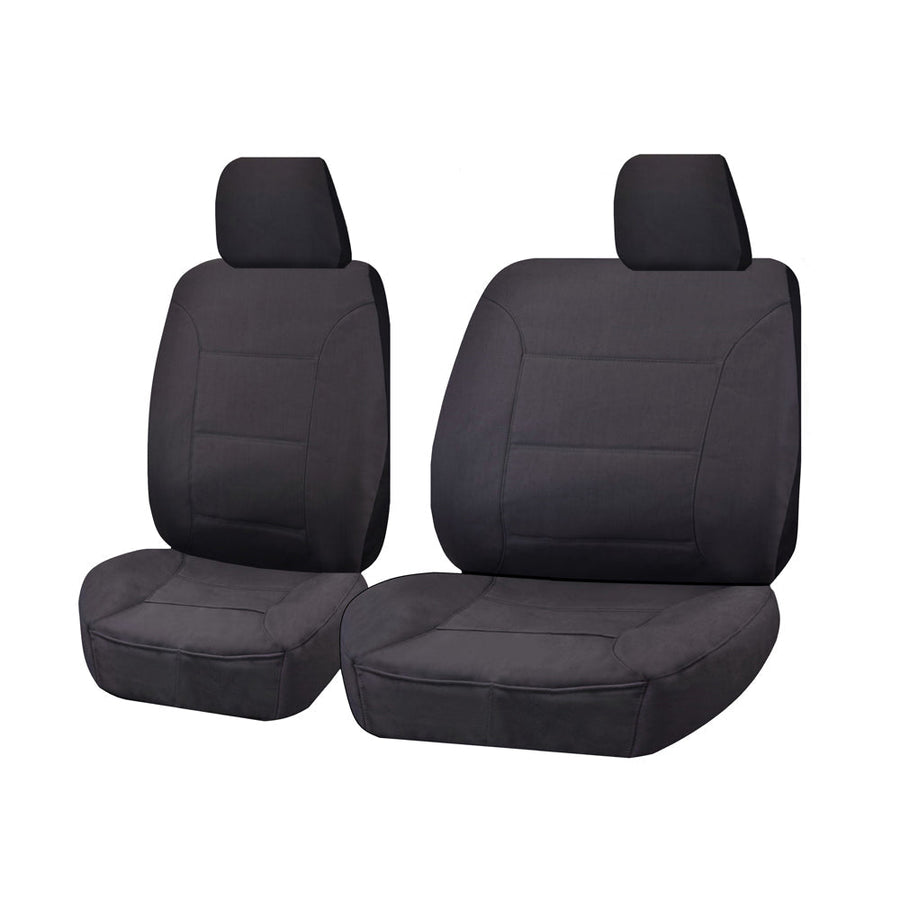 Seat Covers for MITSUBISHI TRITON ML-MN SERIES 06/ 2006 ? 2015 SINGLE CAB CHASSIS FRONT BUCKET + _ BENCH CHARCOAL CHALLE