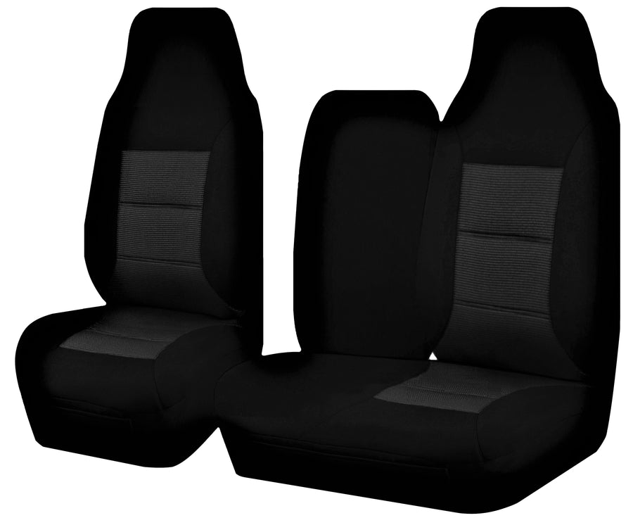 Seat Covers for TOYOTA HI ACE TRH-KDH SERIES 03/2005 - 2015 LWB UTILITY VAN FRONT HIGH BUCKET + _ BENCH WITH FOLD DOWN A