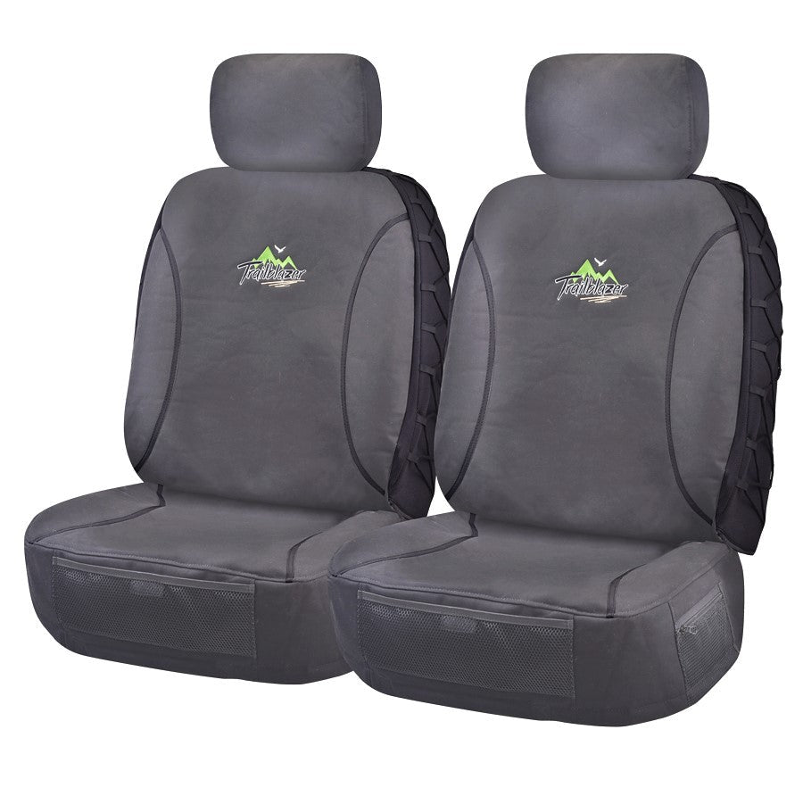 Seat Covers for FORD RANGER PX - PX II SERIES10/2011 - ON SINGLE / SUPER / DUAL CAB FRONT 2X BUCKETS CHARCOAL TRAILBLAZE