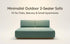 Nordic Minimalist Outdoor 2-Seater Fabric Sofa