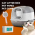 Huge 56cm Cat Litter Box Bundle with Free Pet Comb & 80 Wipes, Hooded Enclosed Potty with Drawer, Anti-Splashing Cat Toilet Cleaning Kit for Big Cats