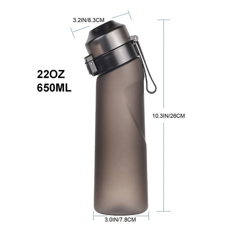 0 Sugar 0 Calorie Scented Water Bottle Matte Black