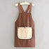 2-Pack Khaki Waterproof Aprons with Detachable Hand Towels