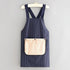 2-Pack Navy-Blue Waterproof Aprons with Detachable Hand Towels