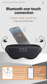 3D Bluetooth Sleep Eye Mask Black
