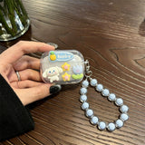 5-Piece Clear Case + Blue Bracelet