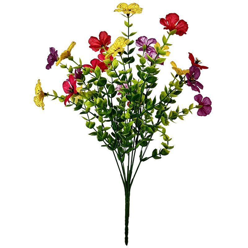 7 Heads 35 Mesh Eucalyptus Violet Colored 21 Bunches