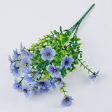 7 Heads 35 Mesh Eucalyptus Violet Light Blue 21 Bunches