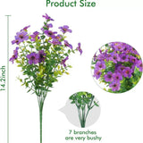 7 Heads 35 Mesh Eucalyptus Violet Light Purple 21 Bunches