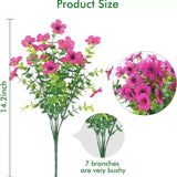 7 Heads 35 Mesh Eucalyptus Violet Rose Red 21 Bunches