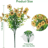 7 Heads 35 Mesh Eucalyptus Violet Yellow 21 Bunches