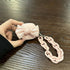 AirPods 3 Silk Bow [Pink Shell] + Pink Double Silver Buckle Bracelet