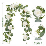 Artificial Eucalyptus Vine white