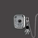 Astronaut AirPods 1 2 Case+Keyring+Necklace