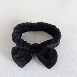 Autumn/Winter Plush Bow Headband Black