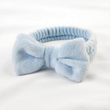 Autumn/Winter Plush Bow Headband Blue