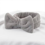 Autumn/Winter Plush Bow Headband Gray