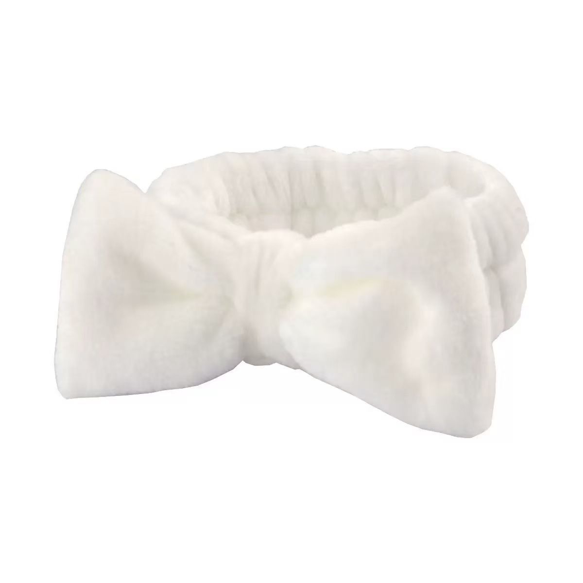 Autumn/Winter Plush Bow Headband White