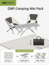 Black Ground Mat Version-Ground Mat+Folding Table+2 Moon Chairs