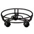 Black Round Movable Plant Caddy with Wheels