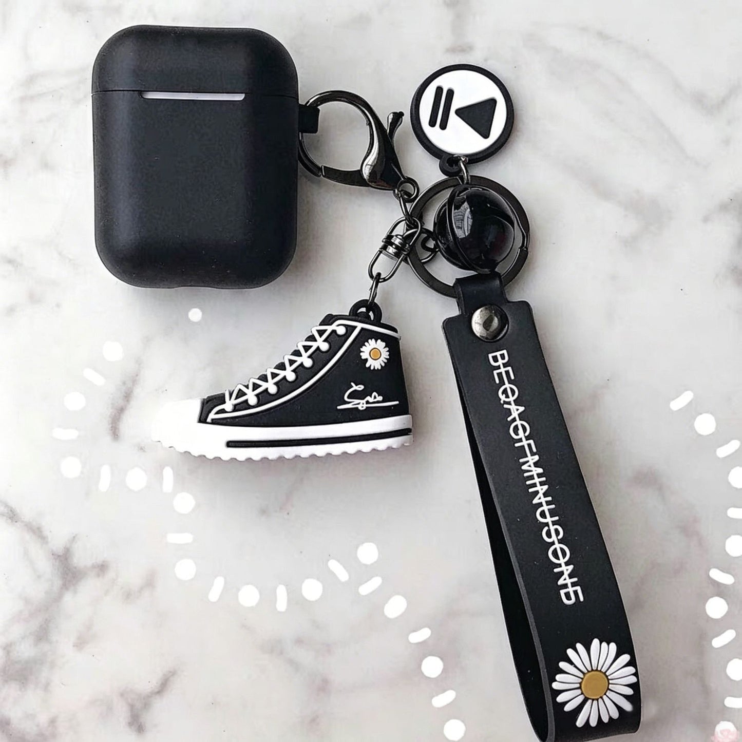 Black set + shoe pendant Apple AirPods pro