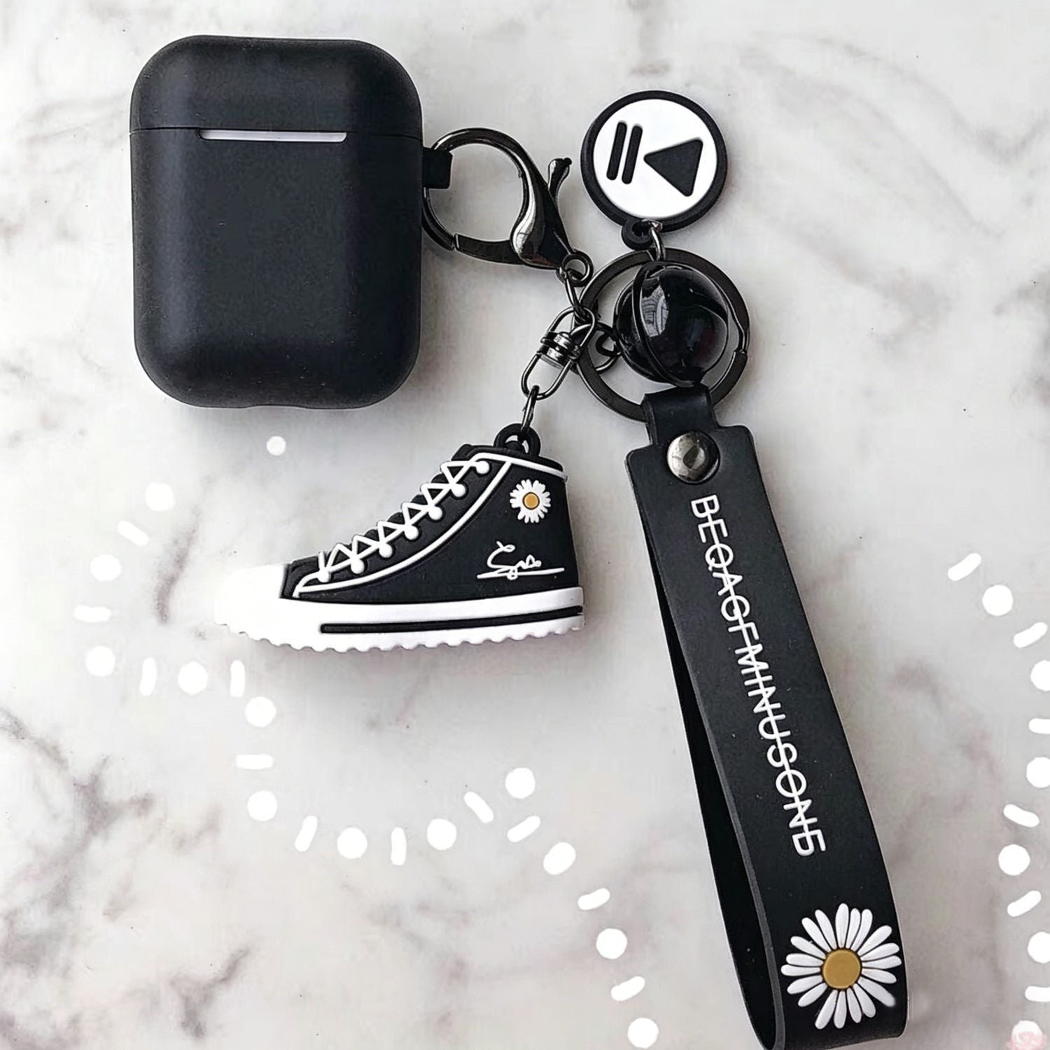 Black set + shoe pendant Apple AirPods pro