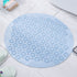 Blue Round Non-Slip Massage Bath Mat 55×55cm