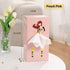 Charming White Peach Pink Princess Tissue Box Holder