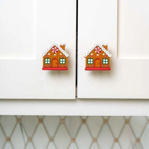 Christmas decorations-Gingerbread house door handle single piece