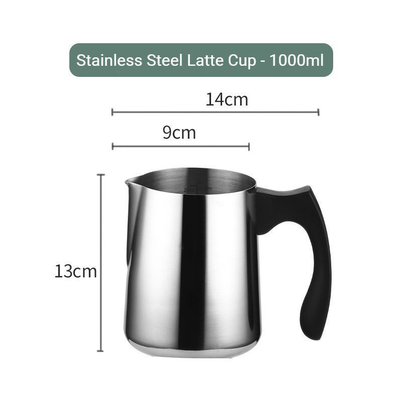 StainlessSteelCoffeeLatteArtCup1000ml-ModelB
