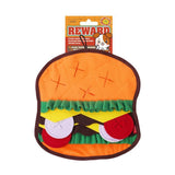 Dog Snuffle Mat for Foraging and Enrichment hamburger
