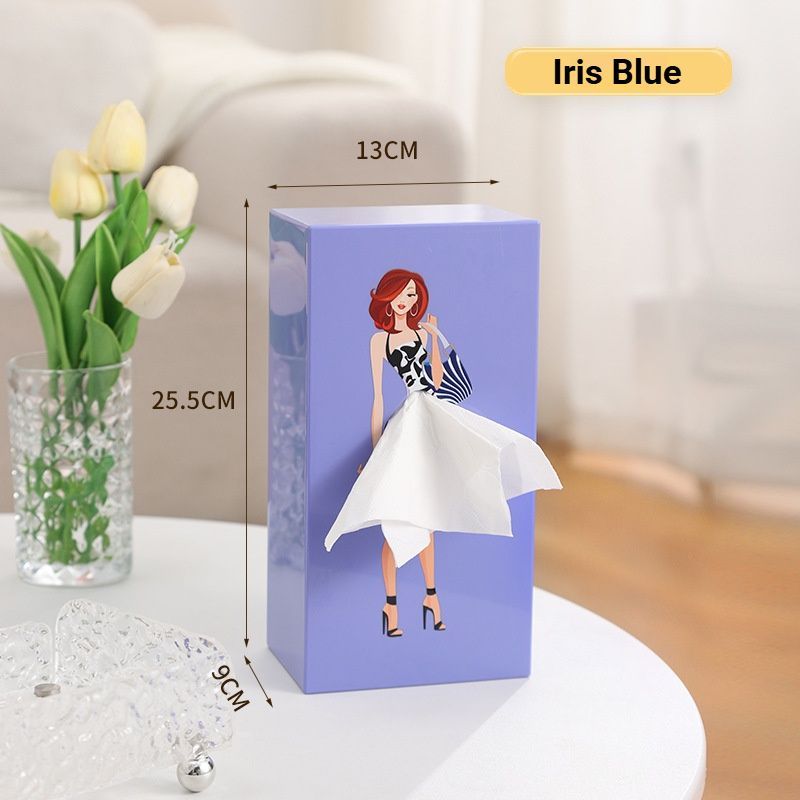Dreamy Iris Blue Princess Tissue Box Holder