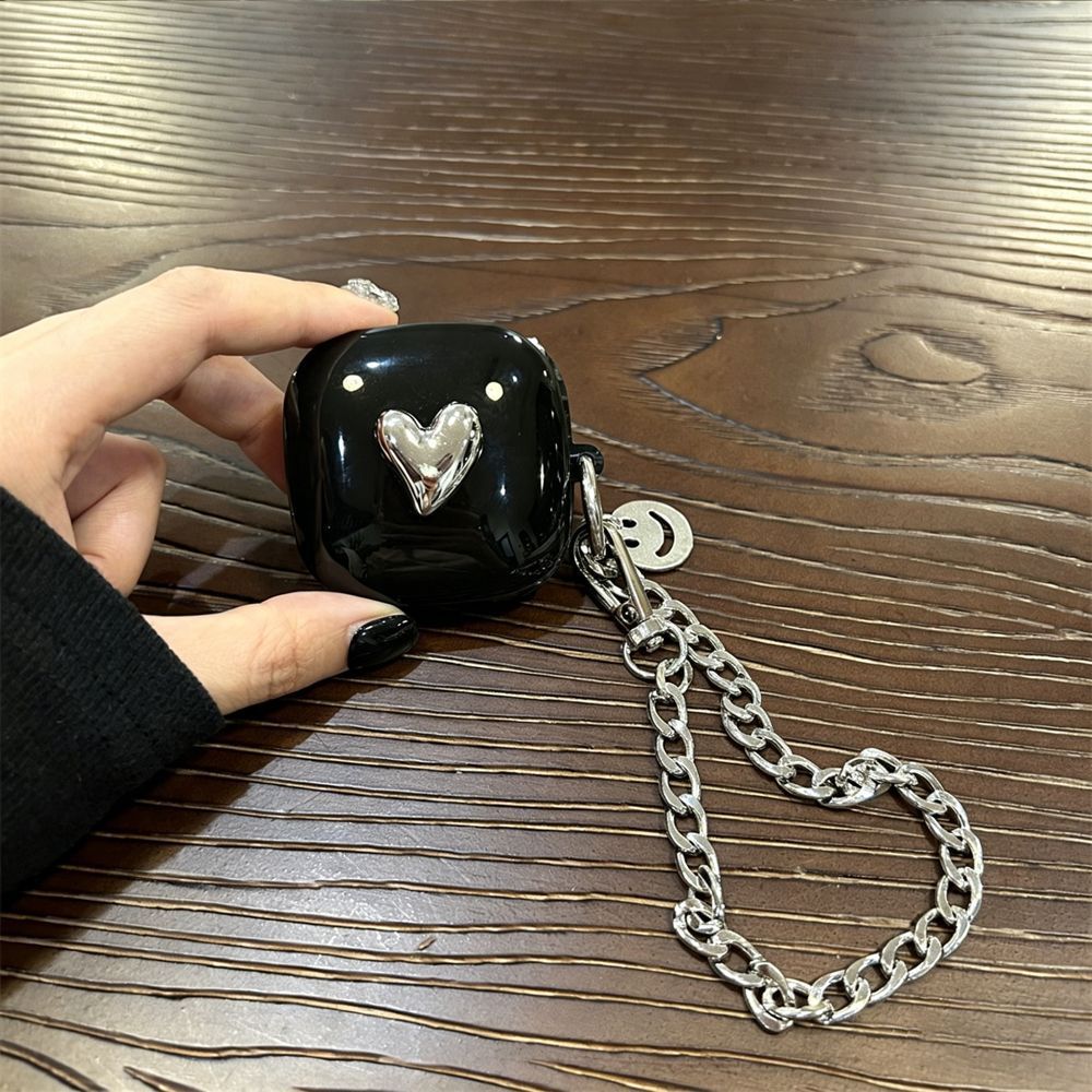 Electroplated Heart [Black Shell] + Smiling Face Bracelet AirPods Pro 2