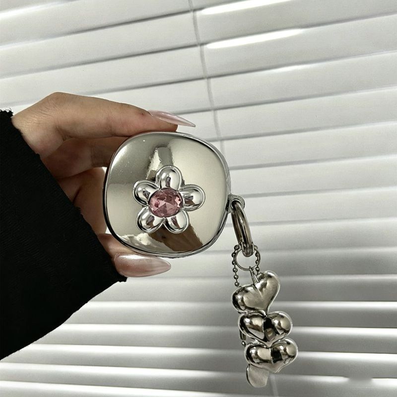 Floral Electroplated Case + 3 Heart Charms AirPods Pro 2